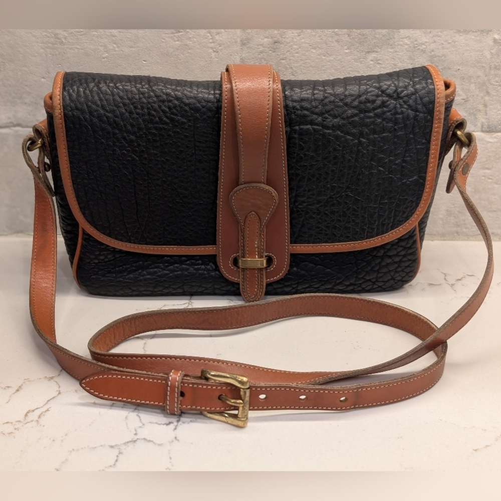 Dooney And Bourke Crossbody Bag - EUC, Black And Tan 10x6.5x4 Inches